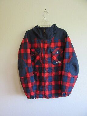 The North Face Blue & Red Hooded Snowboarding M Jacket